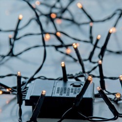 100 LED ΣΕ ΣΕΙΡΑ ΜΕ ΠΡΟΓΡΑΜΜΑ ΚΑΙ ΜΕΤΑΣΧΗΜΑΤΙΣΤΗ, ΠΡΑΣΙΝΟ ΚΑΛΩΔΙΟ, LED ΑΝΑ 5 ΕΚ. IP44 